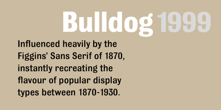 Пример шрифта Bulldog Black